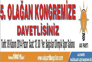 5. Olağan Kongremize Davetlisiniz